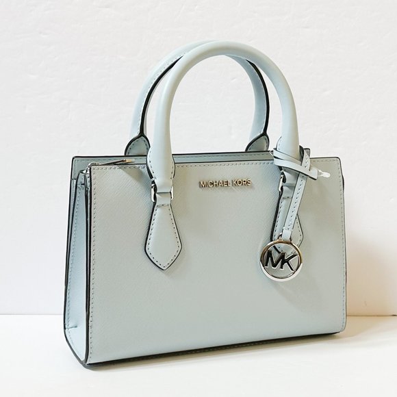 Michael Kors Sheila Small Satchel Shoulder Crossbody Bag Vista Blue - Picture 4 of 13